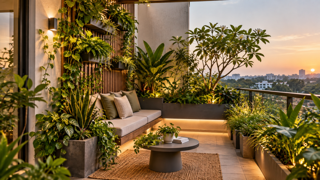 Small garden design for a compact outdoor space in India